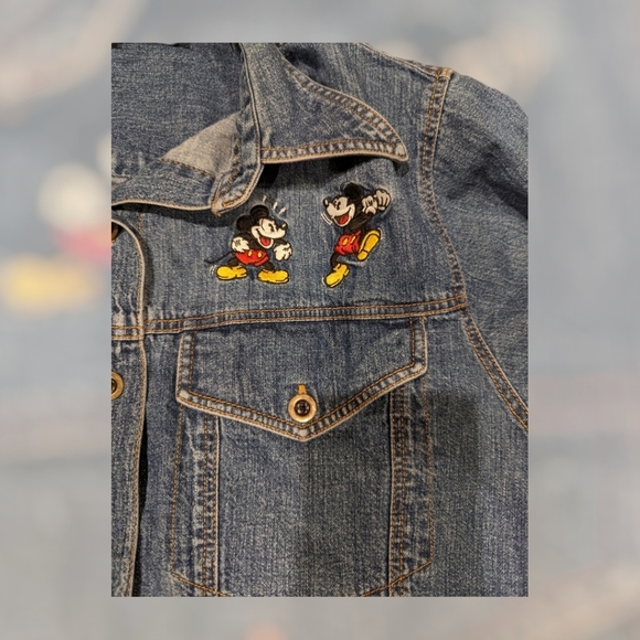 Vintage Disney Store Mickey Denim Button Up - Picture 3 of 4